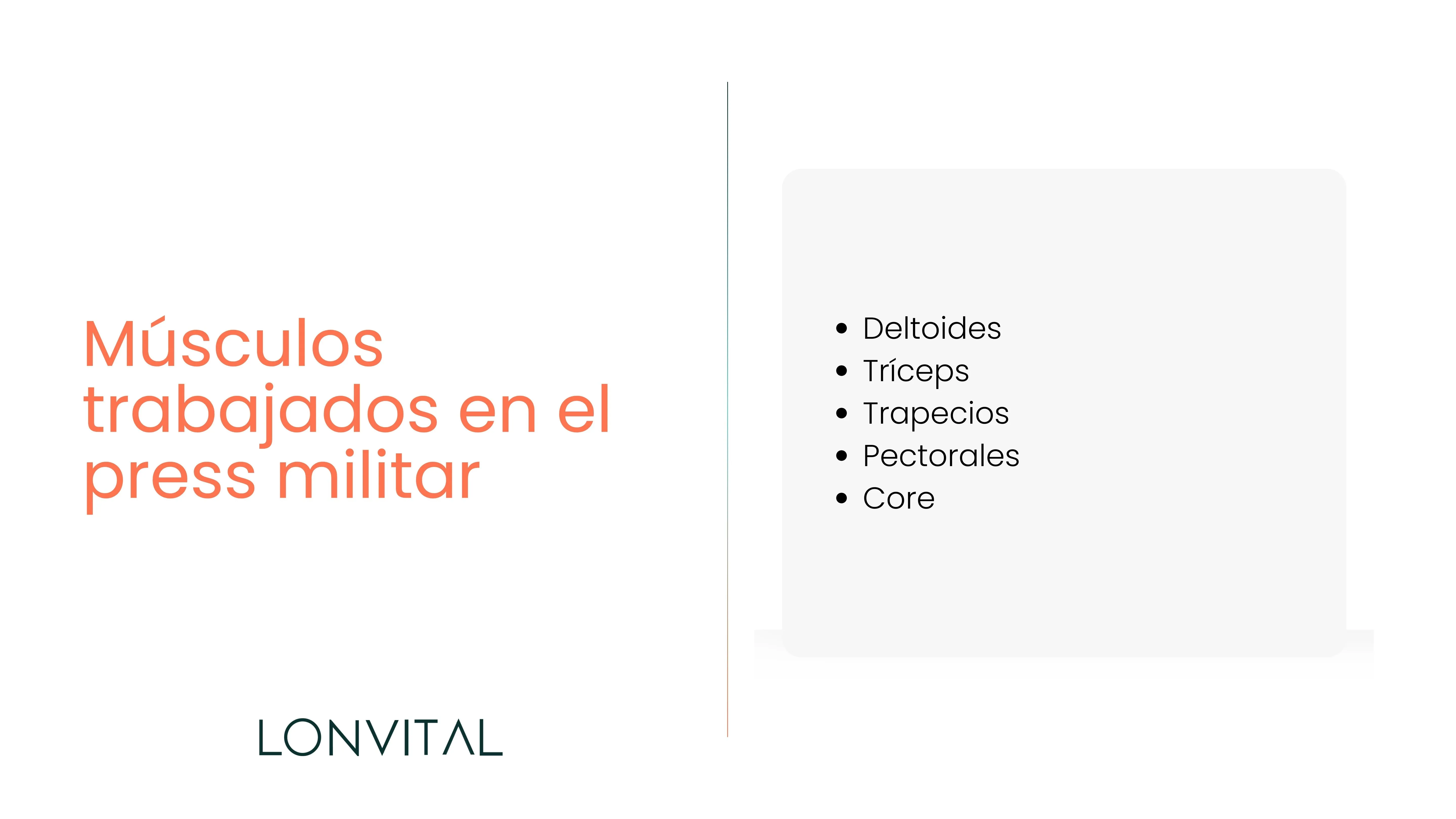 Músculos trabajados en el press militar