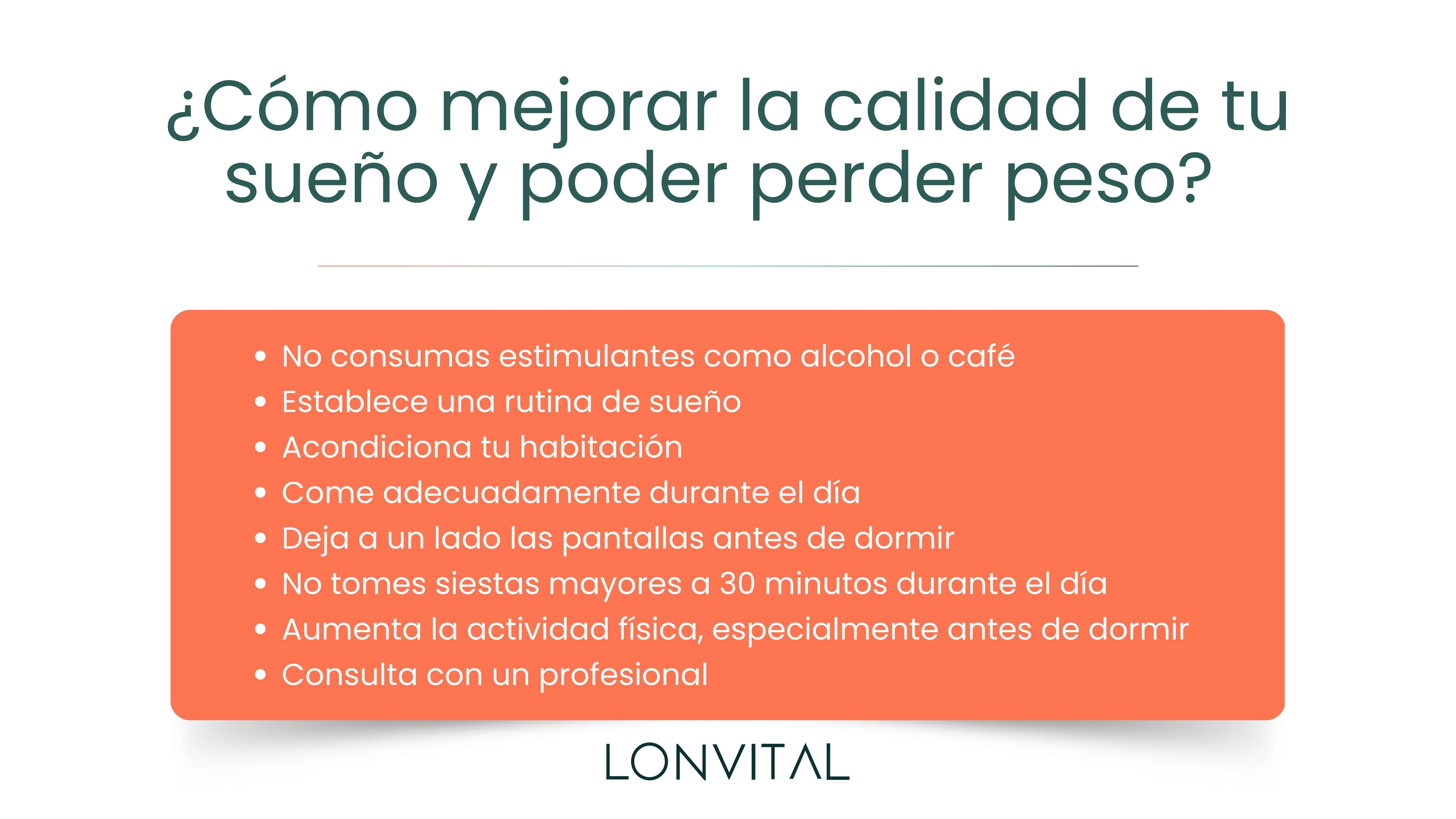 Como mejorar la calidad de tu sueño y poder perder peso