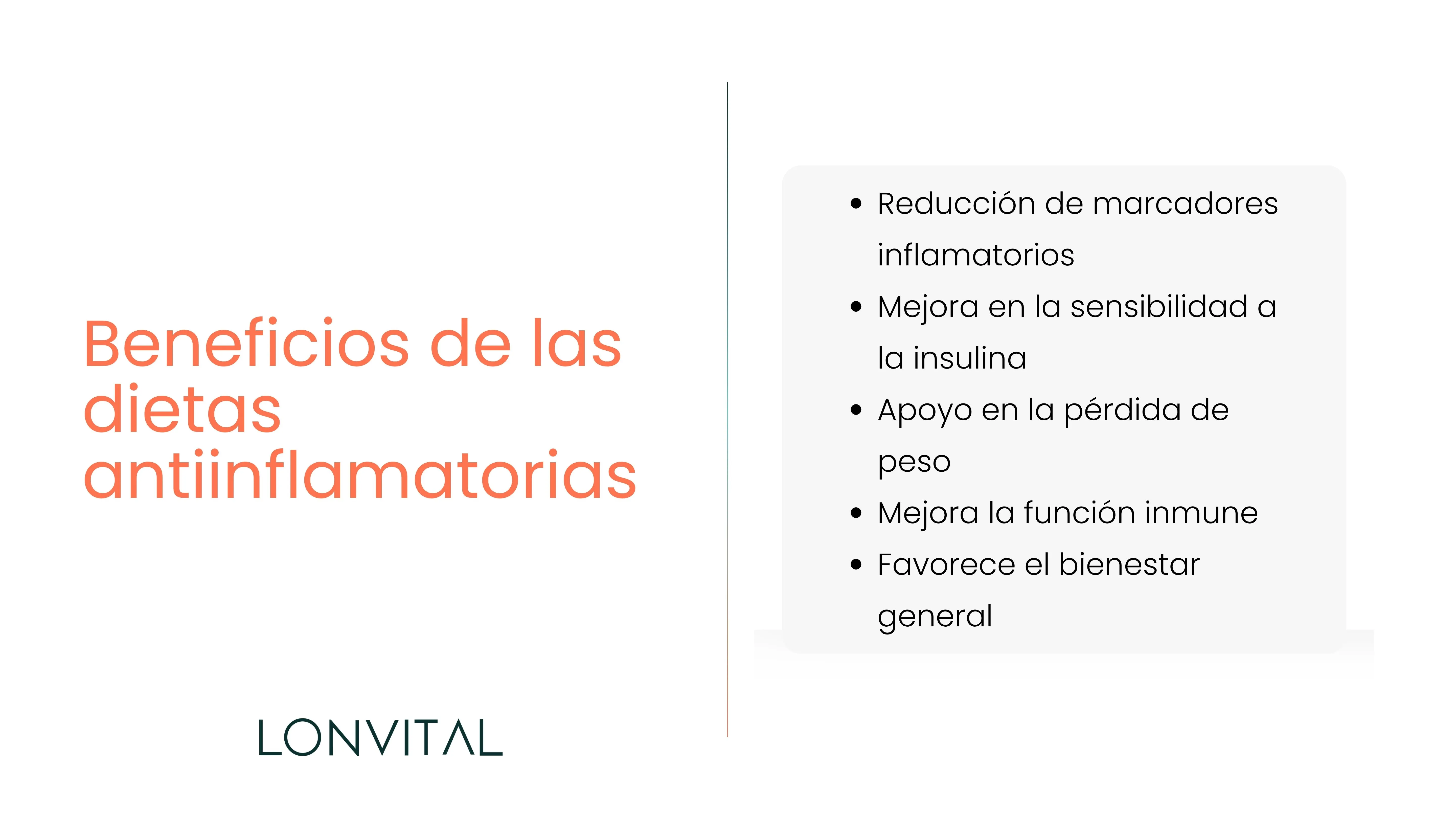 Beneficios de las dietas antiinflamatorias