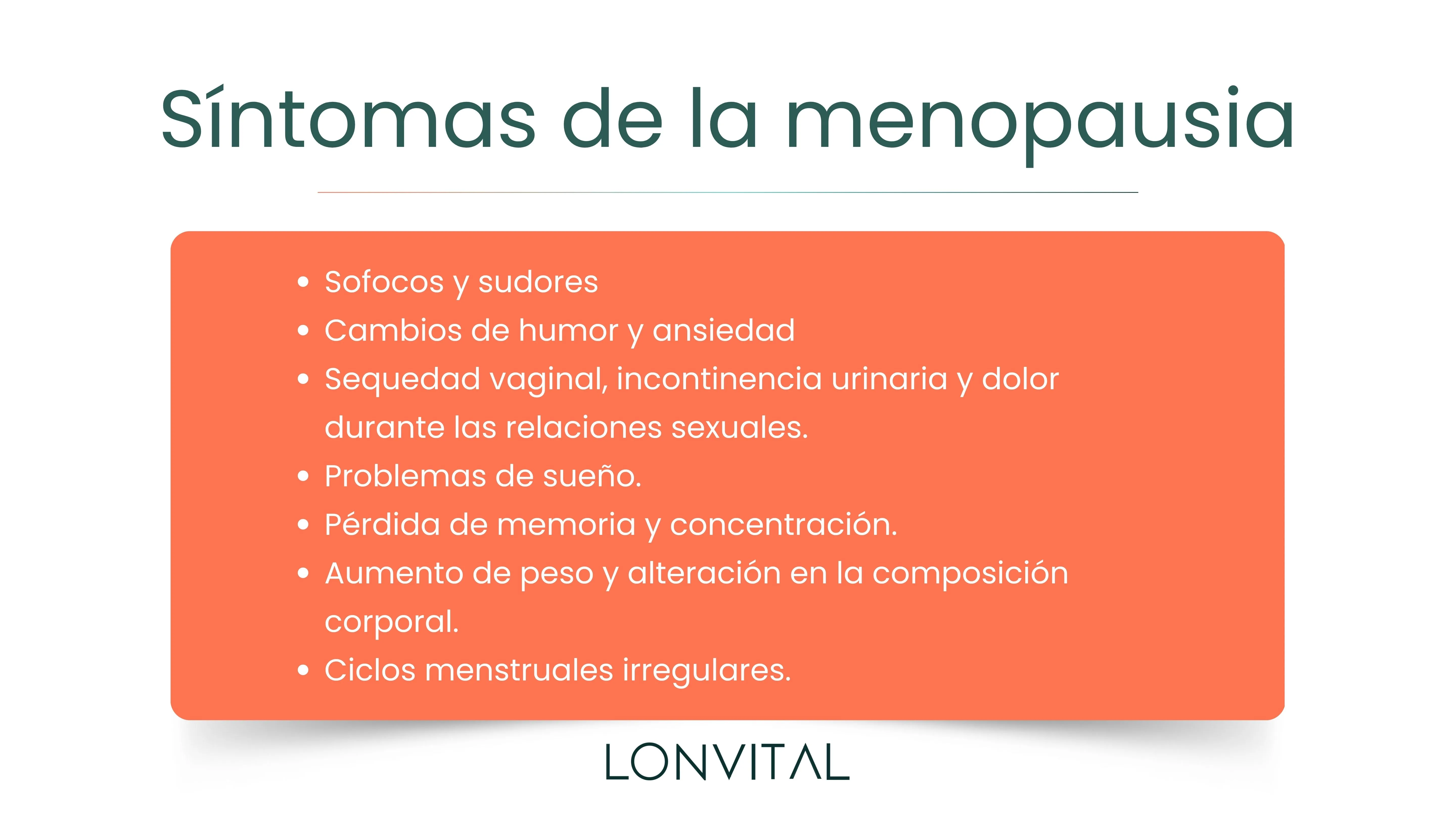 Síntomas de la menopausia