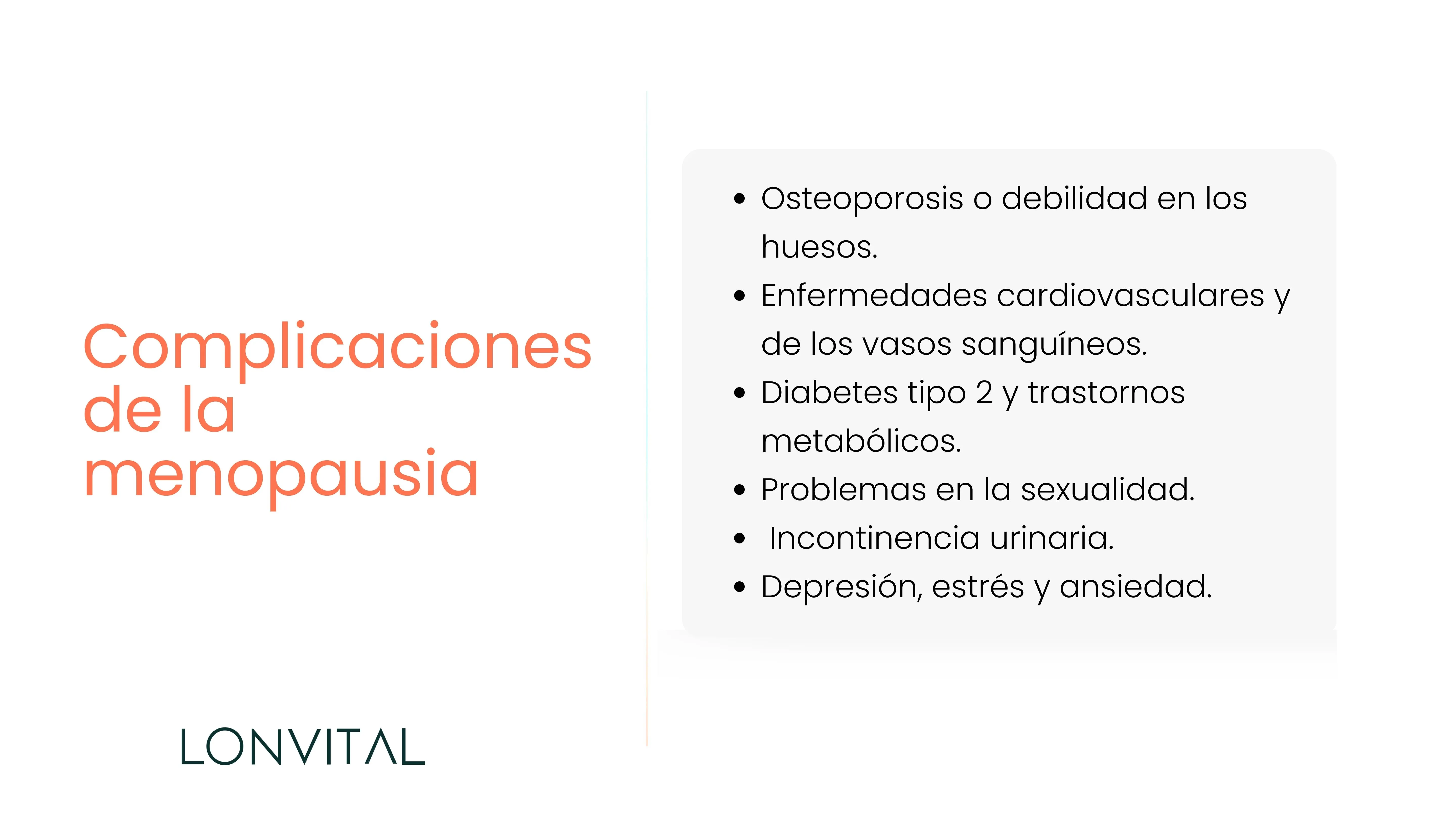 Complicaciones de la menopausia