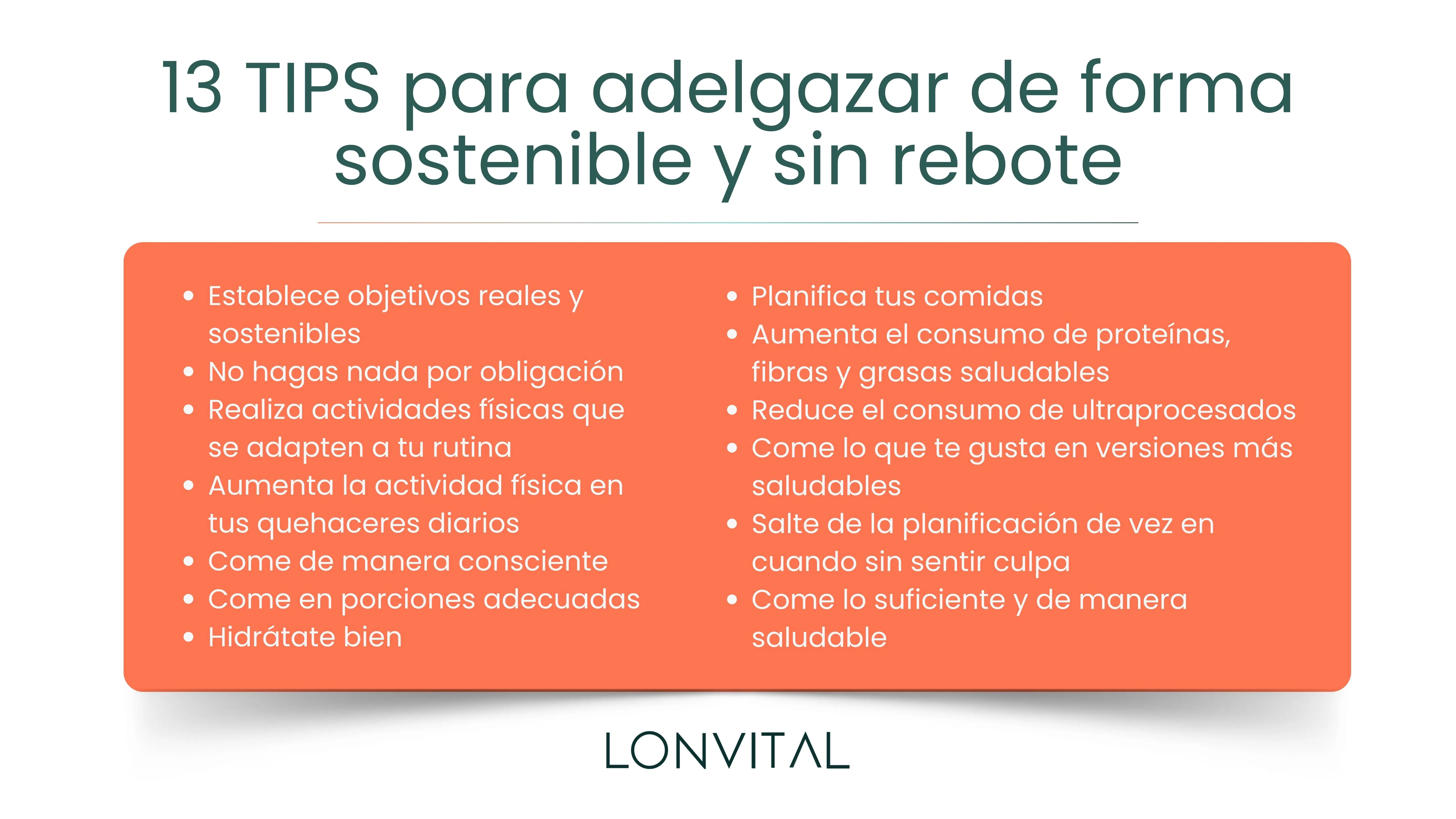 13 TIPS para adelgazar